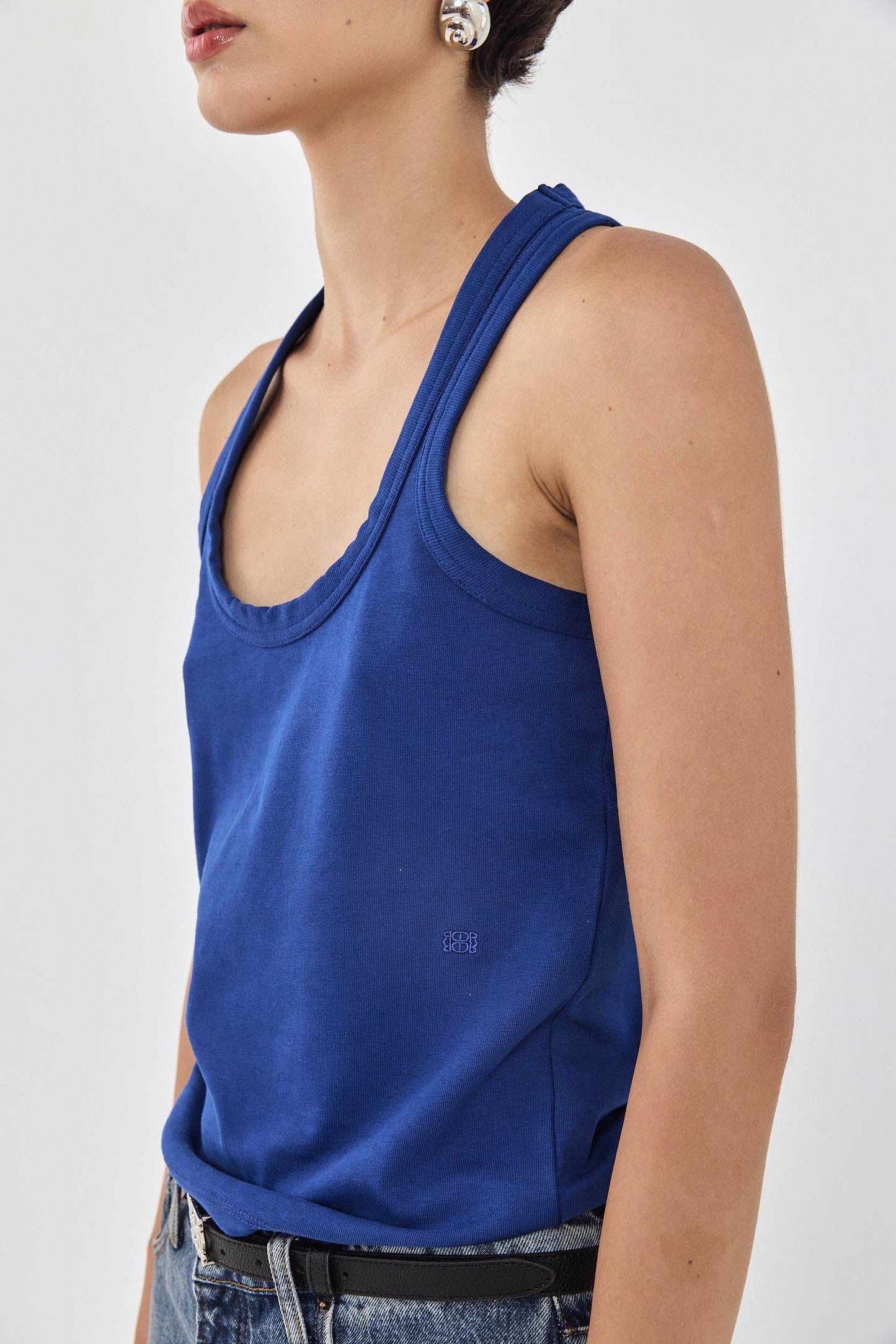 Heavy Cotton Deep Scoop Tank Top - Dé Rococo