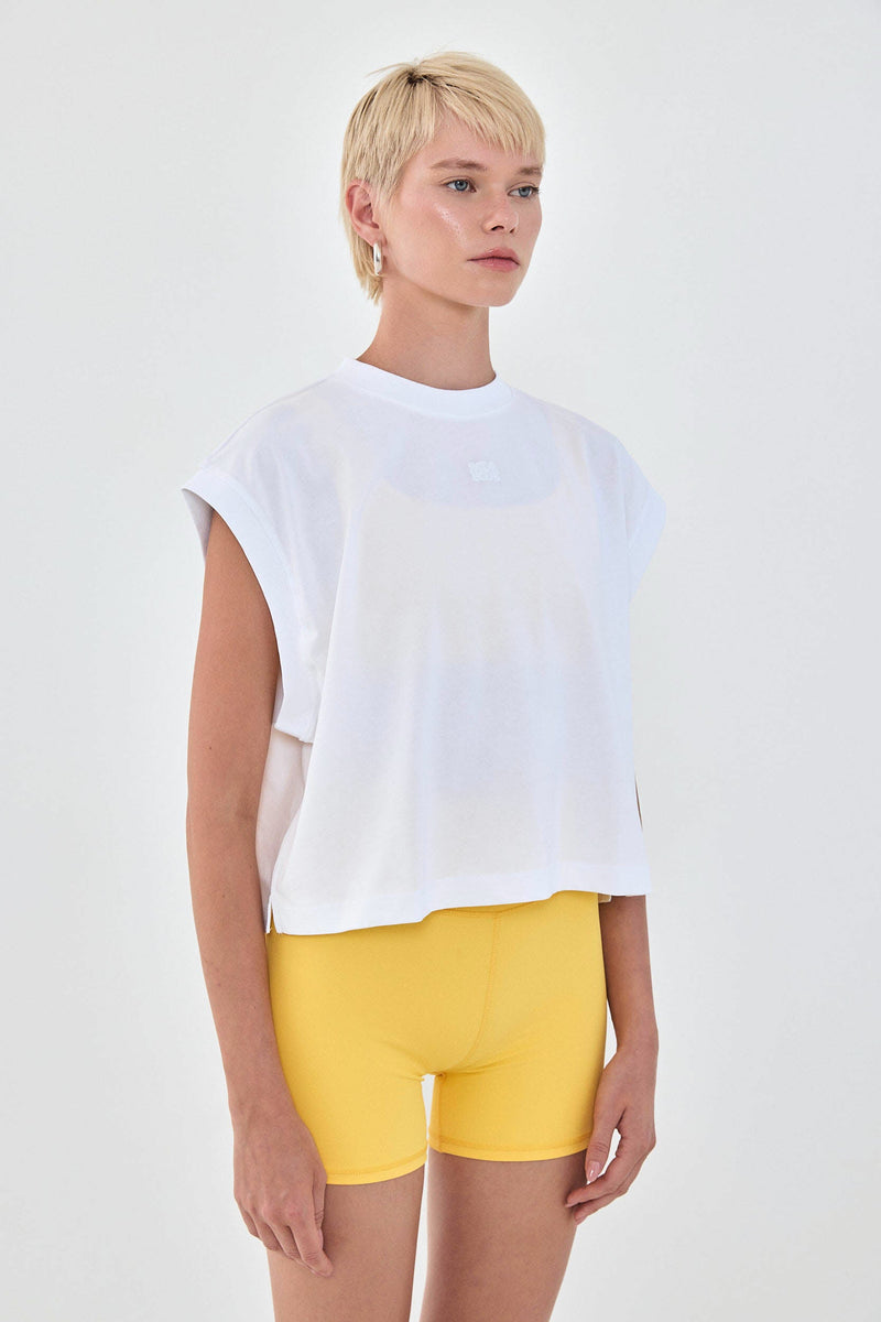 Sleeveless Ribbed Cropped Top