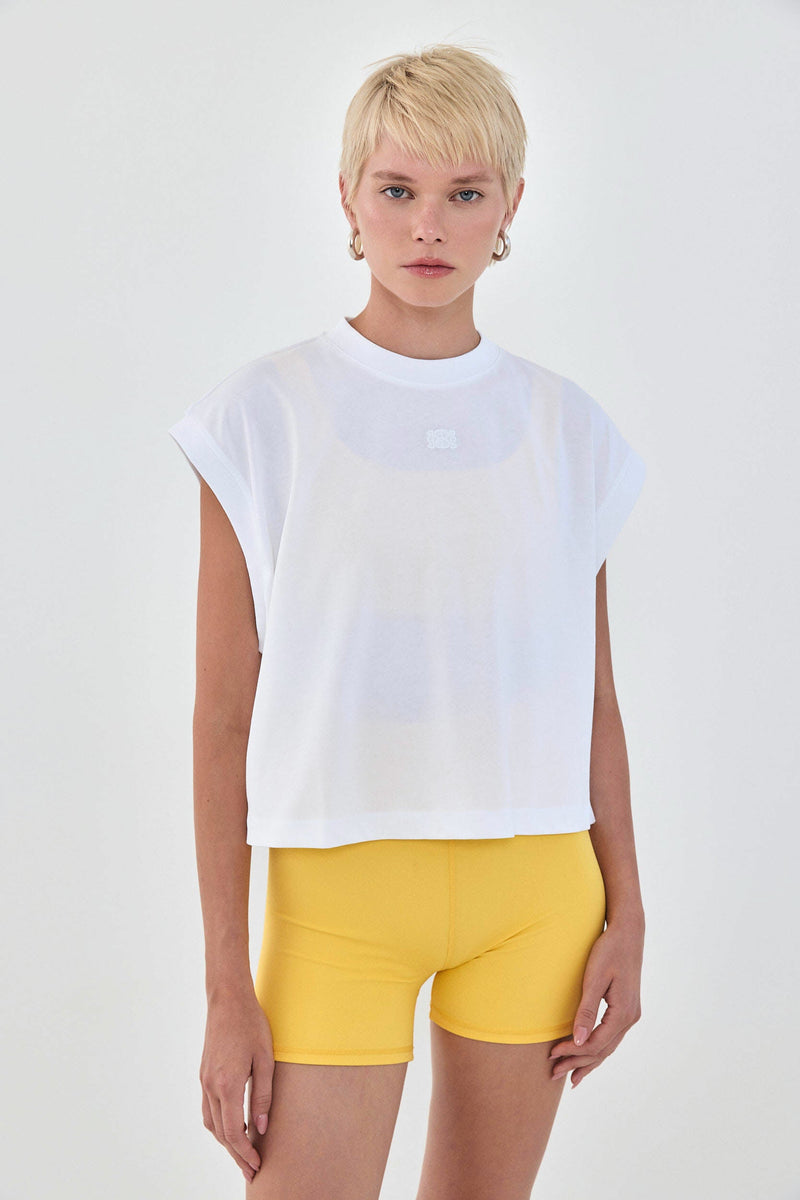 Sleeveless Ribbed Cropped Top