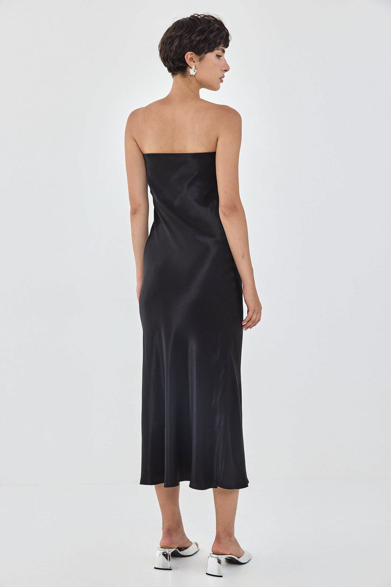 Satin Strapless Dress