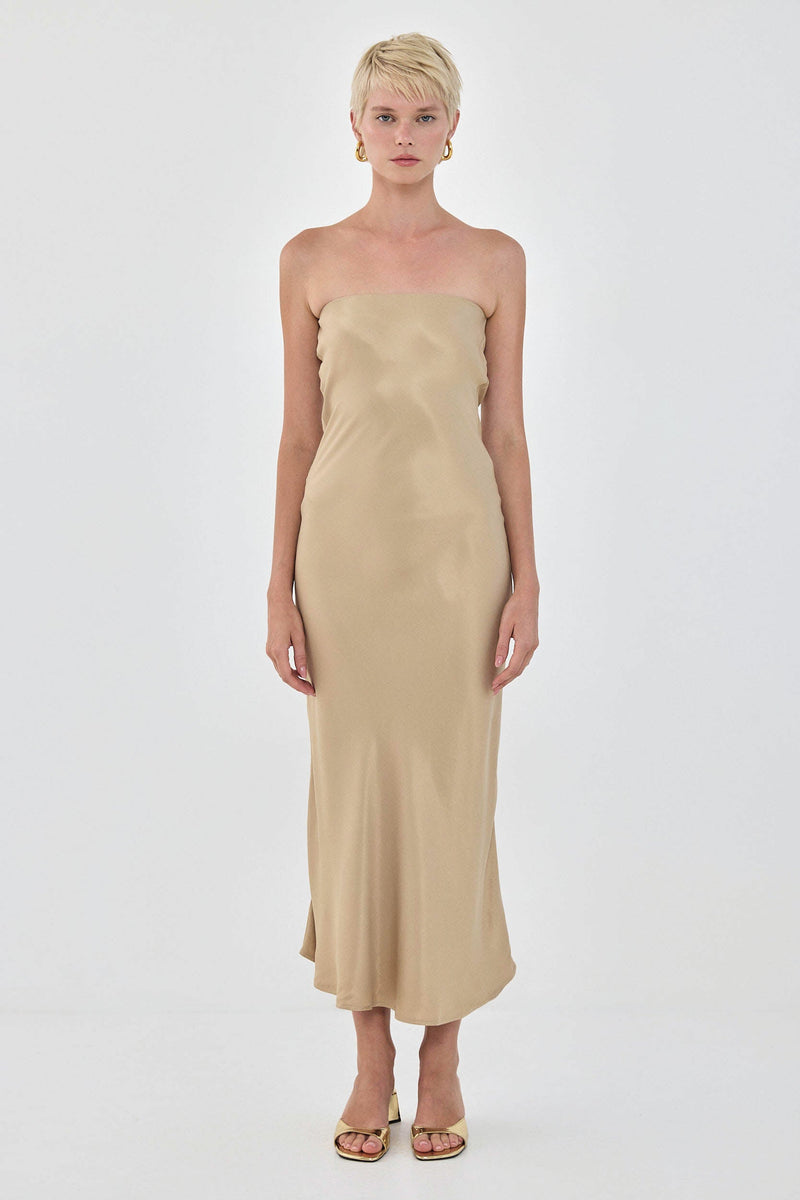 Satin Strapless Dress