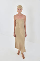 Satin Strapless Dress