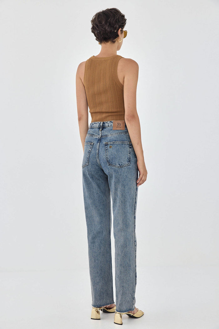 No.6| High Waisted Straight Full Length Denim