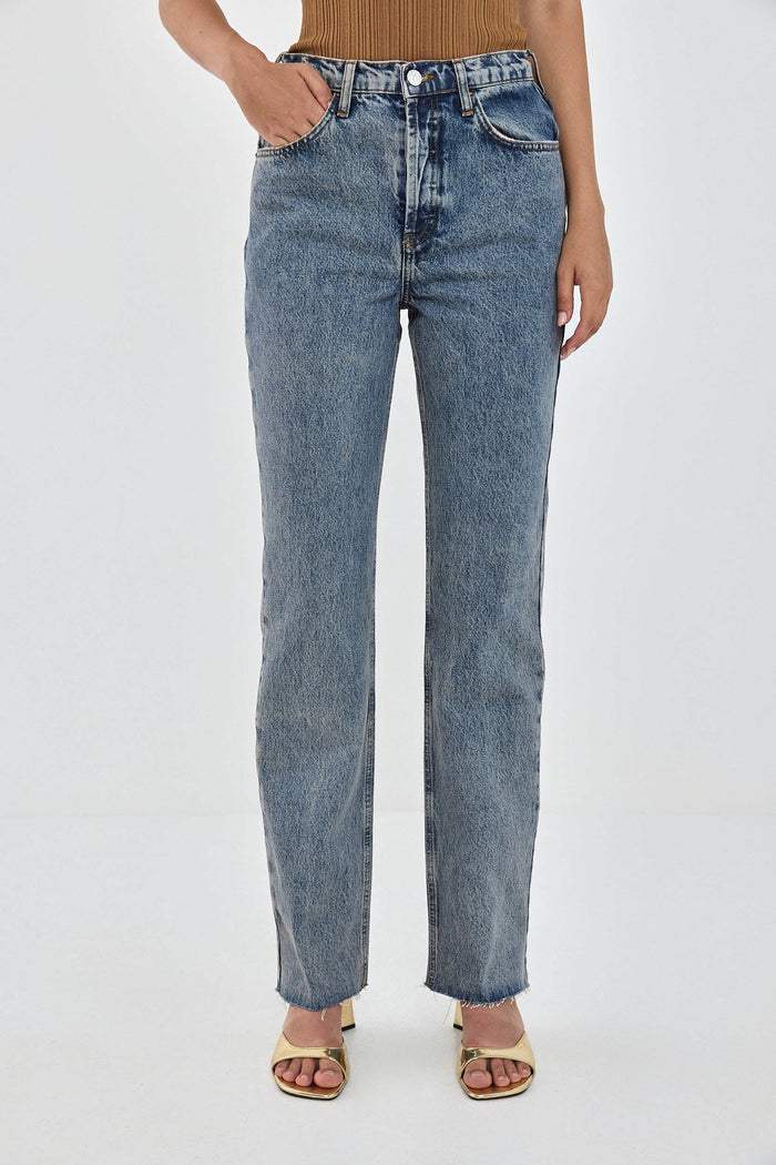 No.6| High Waisted Straight Full Length Denim