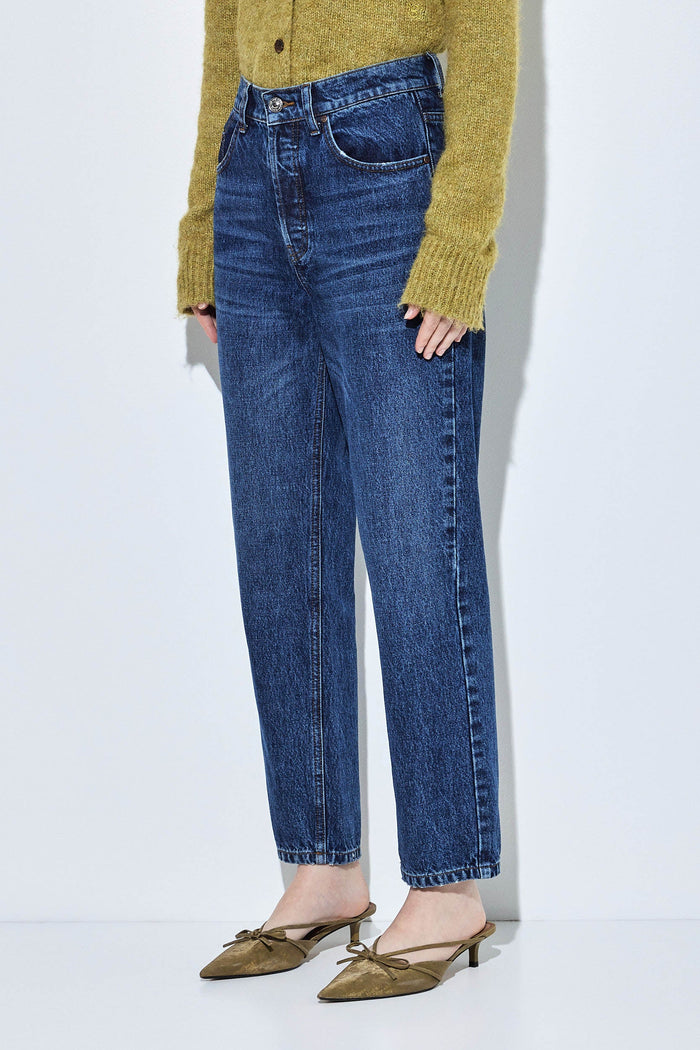 No.5| High Waist Straight Cropped Denim