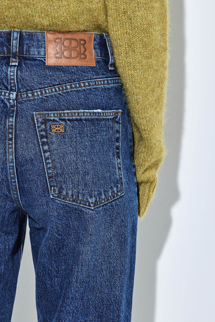 No.5| High Waist Straight Cropped Denim