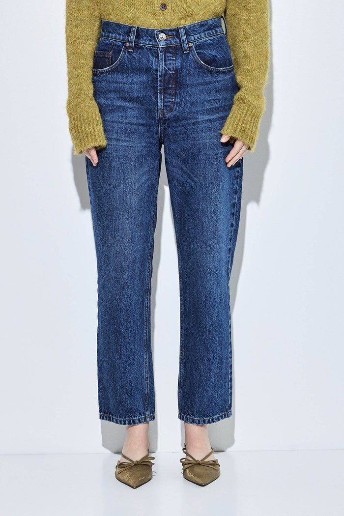 No.5| High Waist Straight Cropped Denim