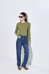 No.6| High Waisted Straight Full Length Denim