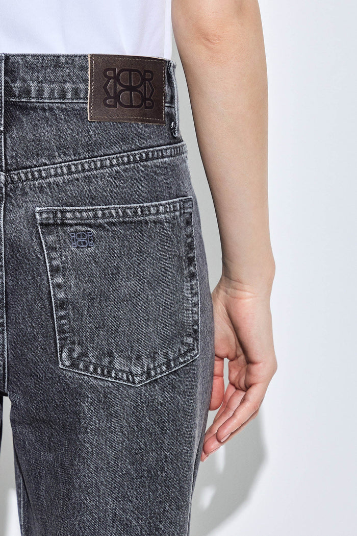 No.5| High Waist Straight Cropped Denim