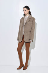 Double Wool Oversized Blazer