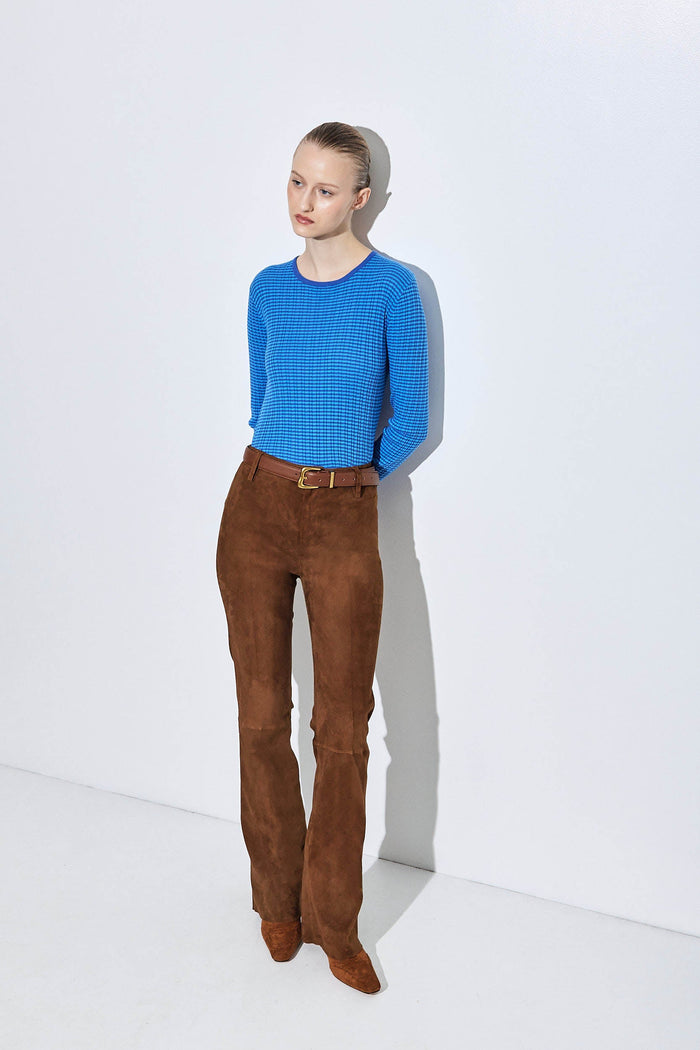 Suede Bootcut Pants