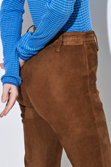 Suede Bootcut Pants