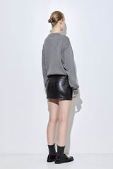 Vegan Leather Mini Skirt