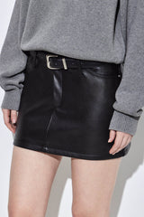 Vegan Leather Mini Skirt