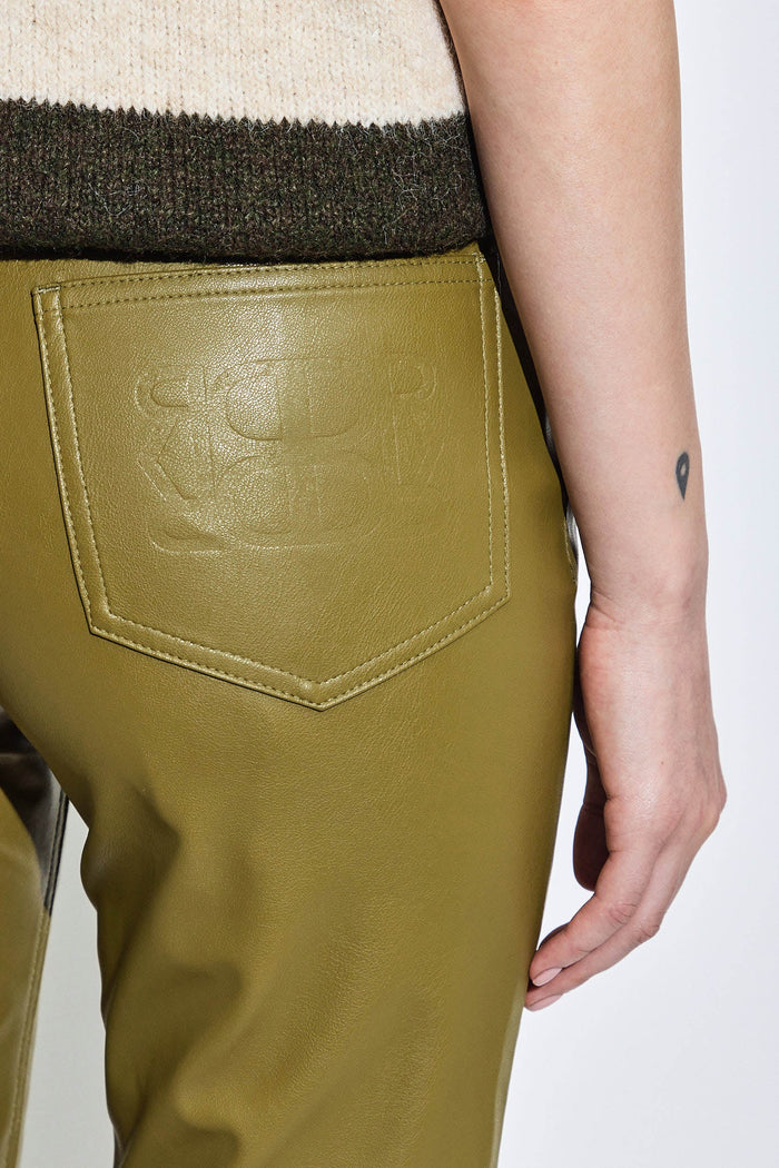 Vegan Leather Slim Pants