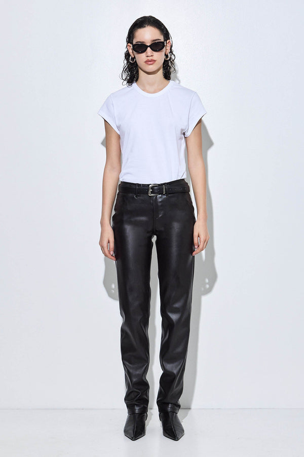 Vegan Leather Slim Pants