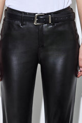 Vegan Leather Slim Pants