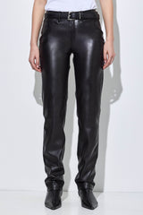 Vegan Leather Slim Pants