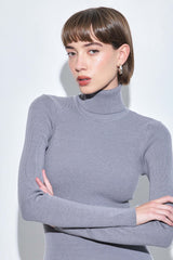 Ribbed Turtleneck Top