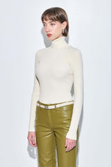 Ribbed Turtleneck Top