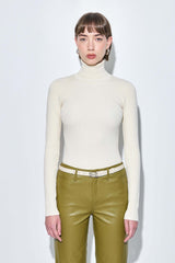 Ribbed Turtleneck Top