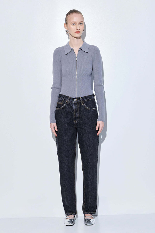 No.5| High Waist Straight Cropped Denim