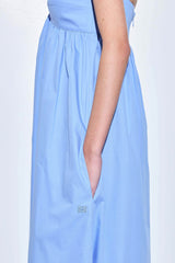 Cup Detail Poplin Maxi Dress