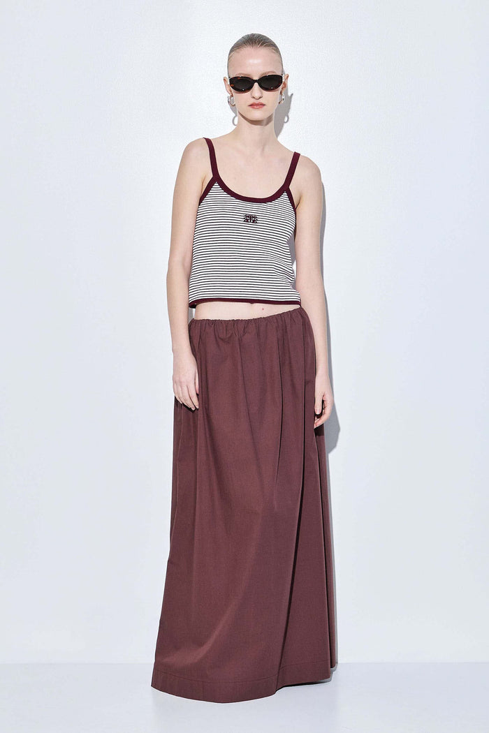 Poplin Volume Maxi Skirt