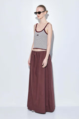 Poplin Volume Maxi Skirt