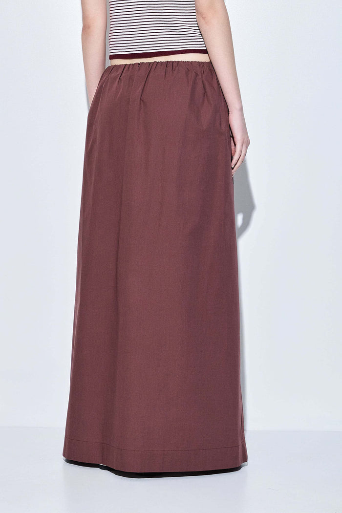 Poplin Volume Maxi Skirt