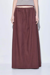 Poplin Volume Maxi Skirt