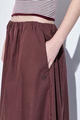 Poplin Volume Maxi Skirt