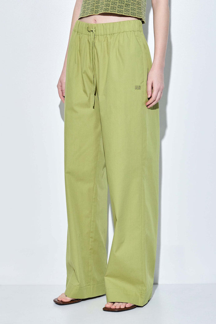 Poplin Wide Leg Pants