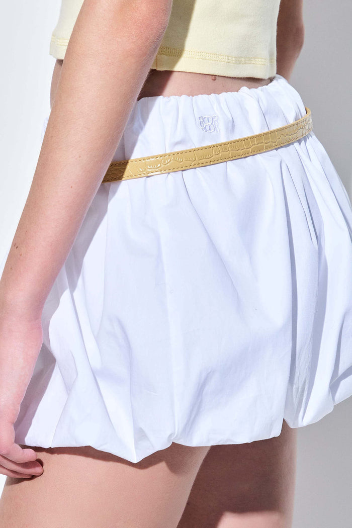 Poplin Bubble Mini Skirt