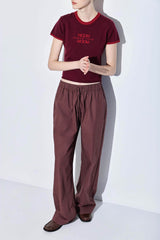 Poplin Wide Leg Pants