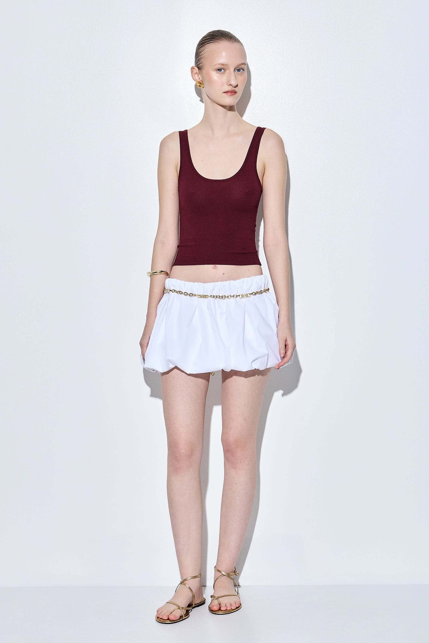 Deep Scoop Knitted Tank Top