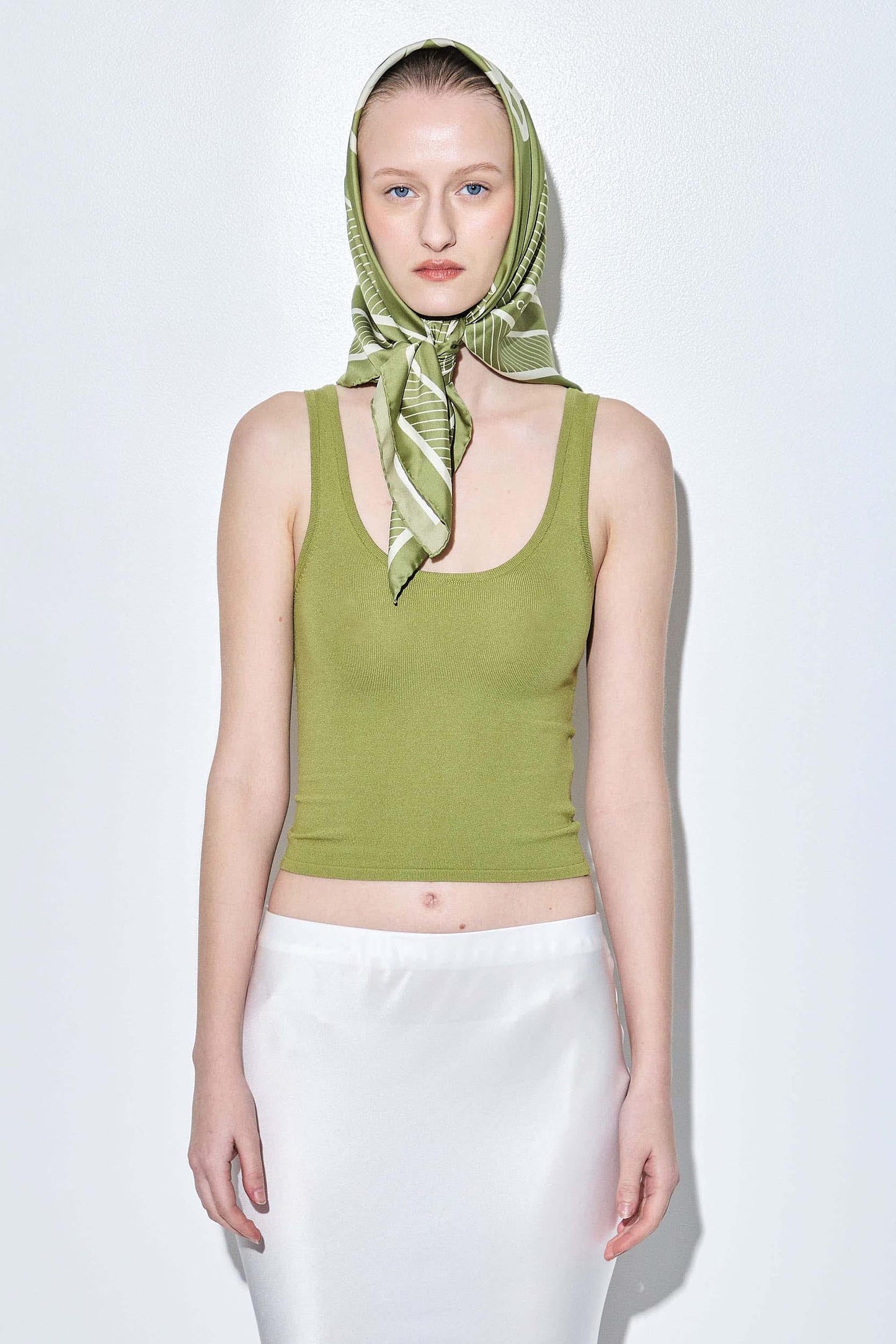Deep Scoop Knitted Tank Top