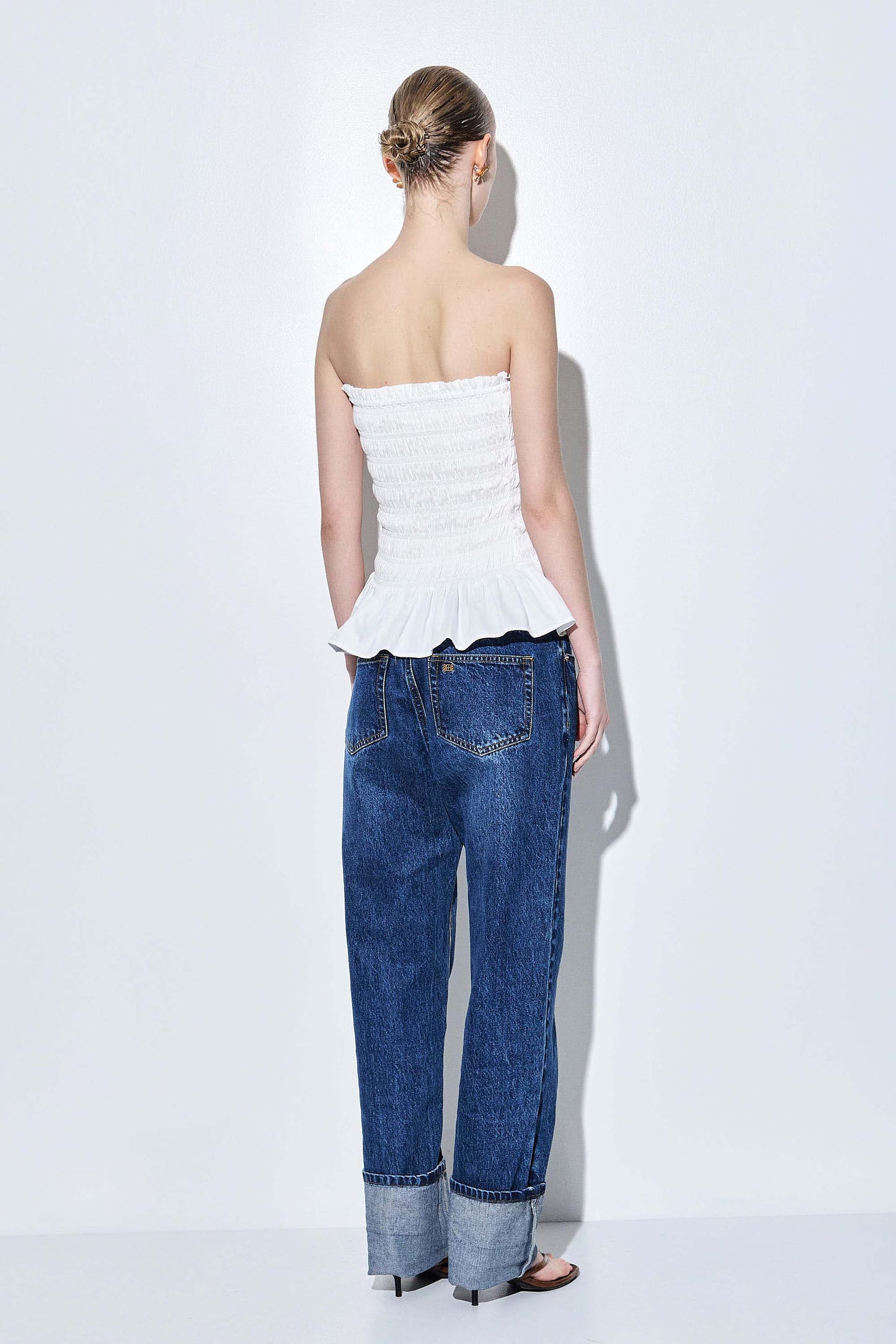 Strapless Shirred Top