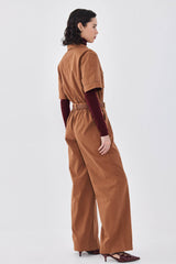 Short Sleeved Cargo Jumpsuit