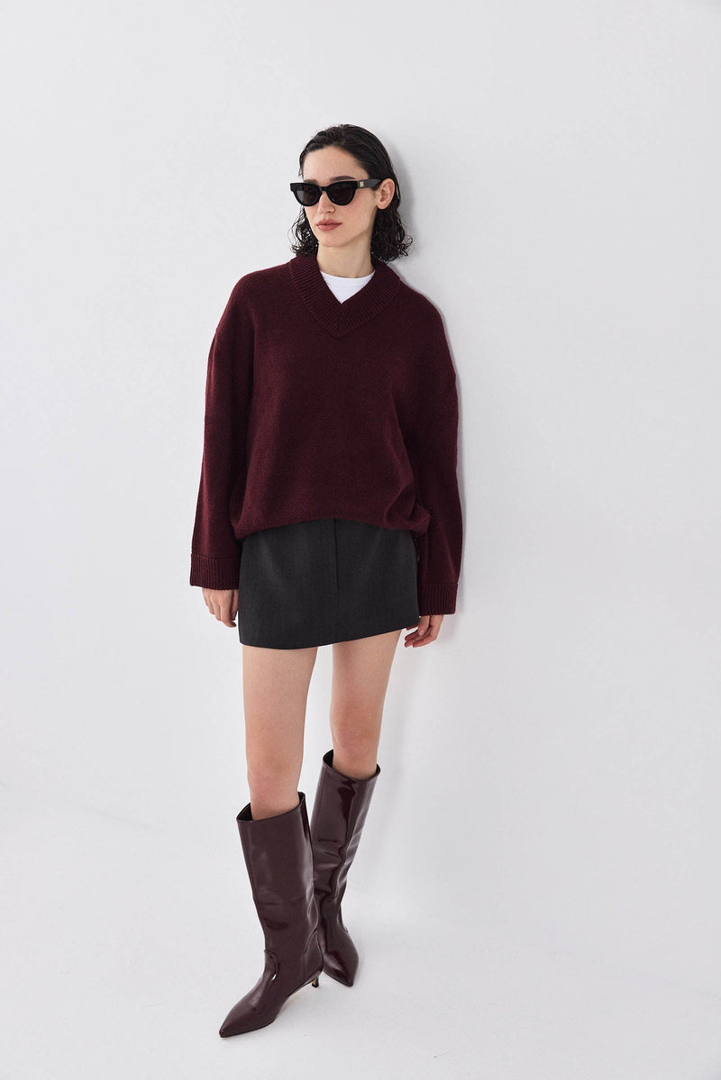 V Neck Oversized Jumper