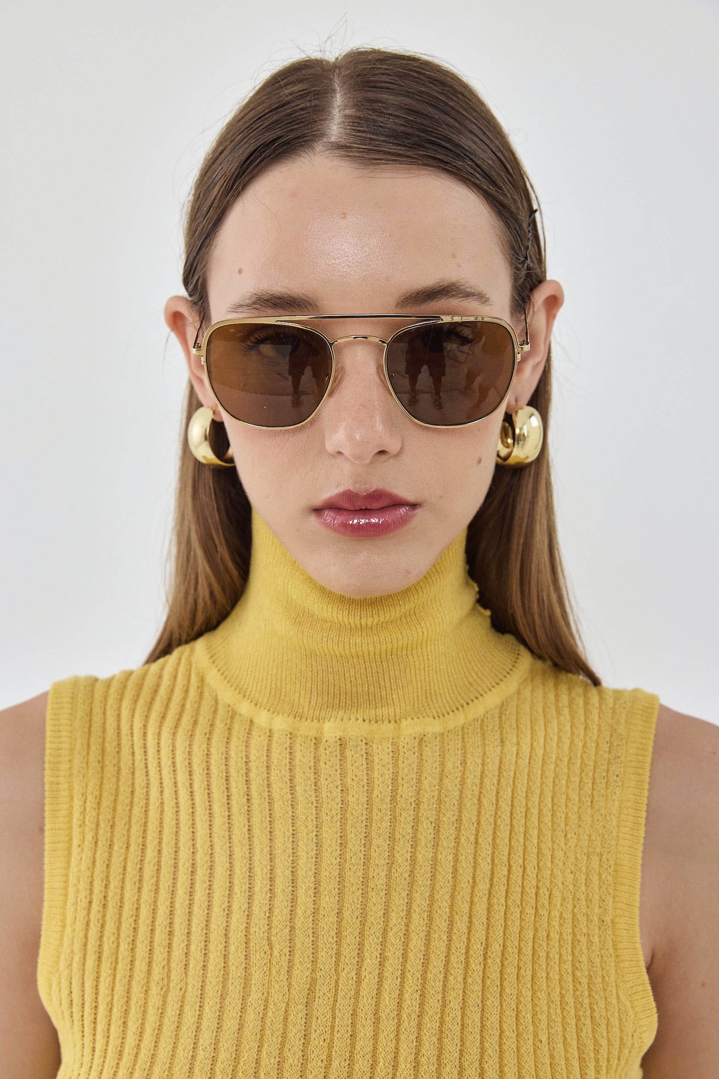Knit Sleeveless Turtleneck Top