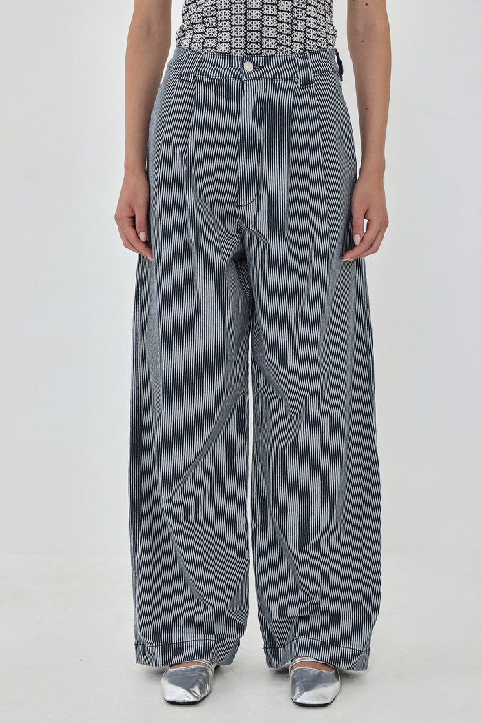 Drill Cotton Wide Leg Pants