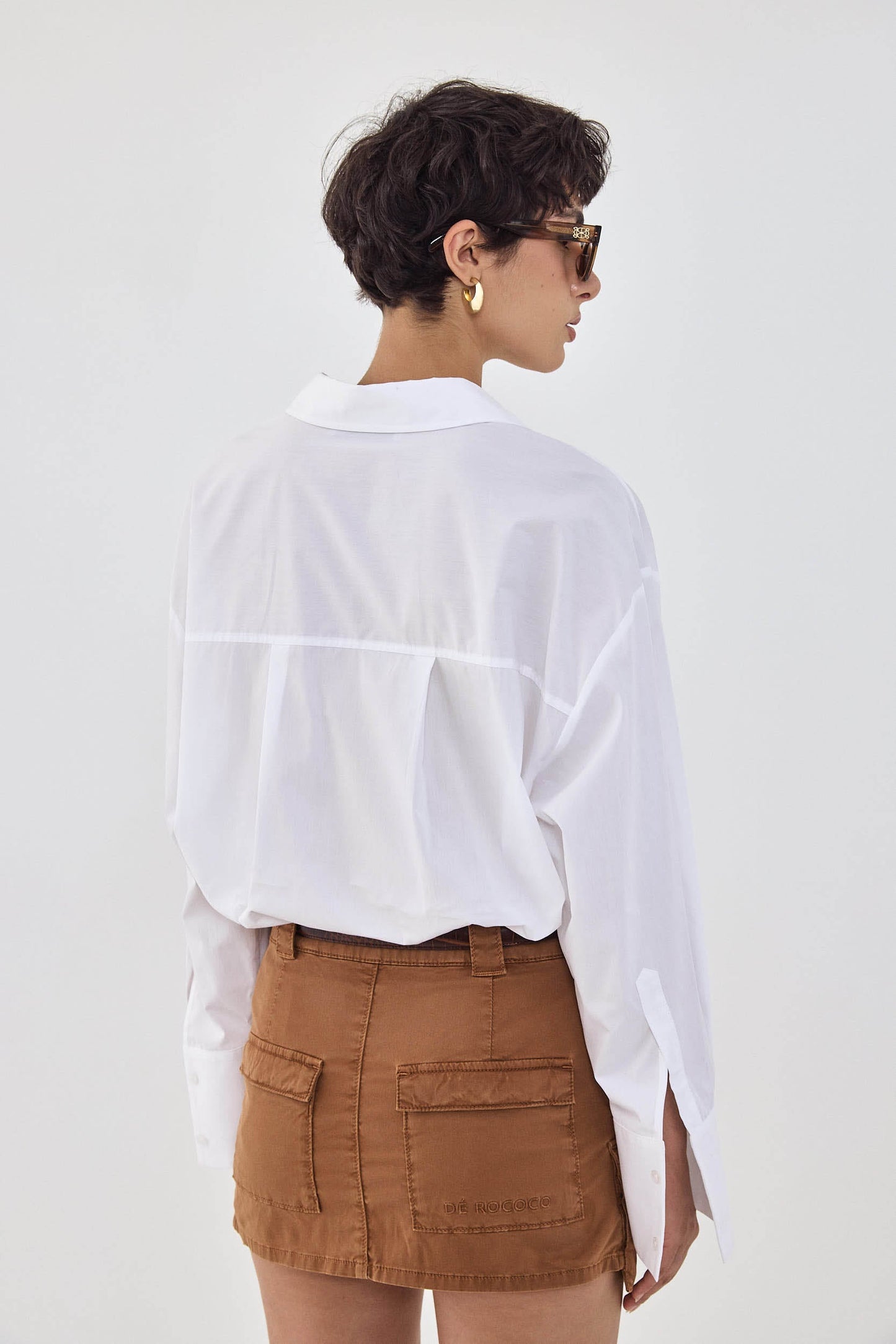 Oversized Poplin Button Down Shirt - Dé Rococo
