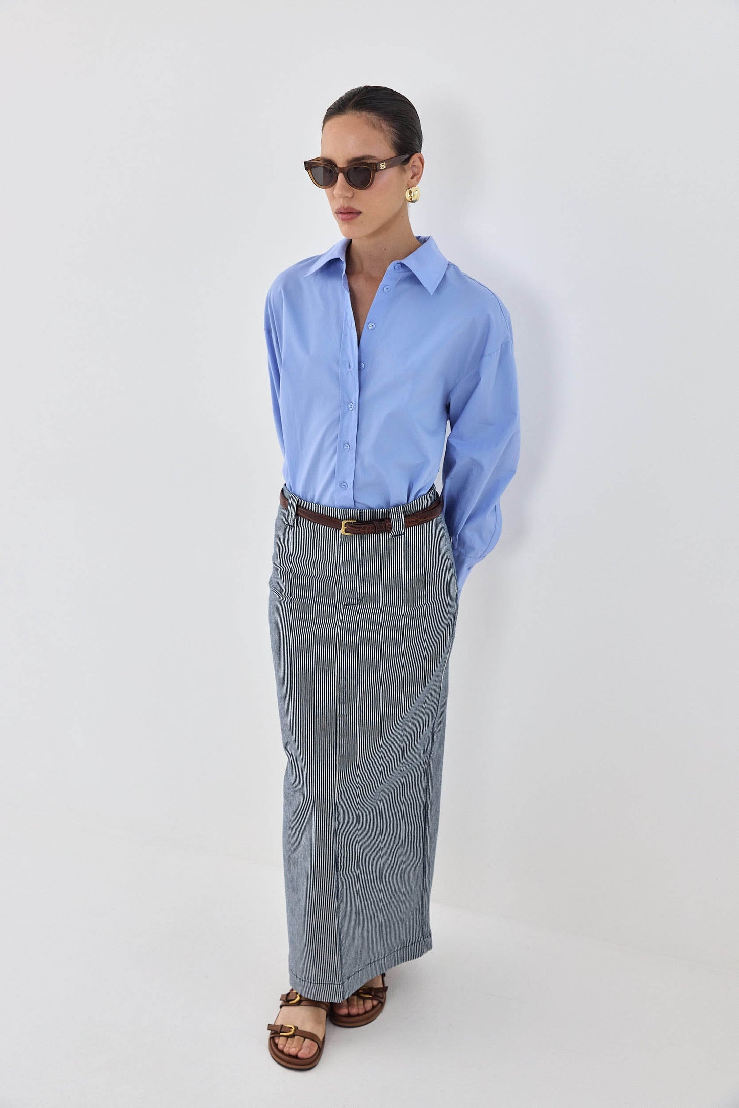 Oversized Poplin Button Down Shirt - Dé Rococo