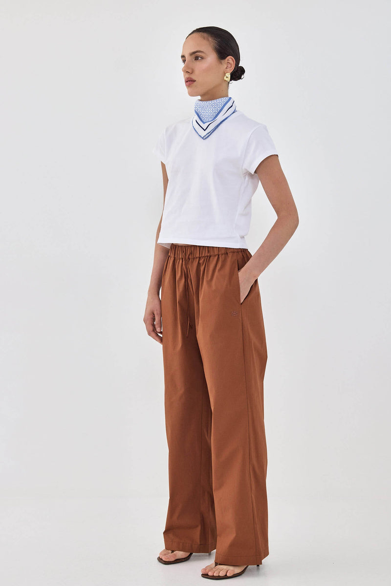 Poplin Wide Leg Pants