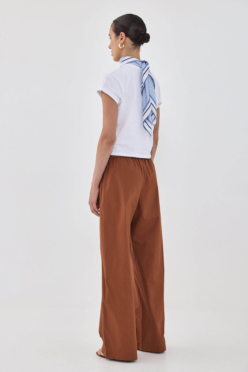 Poplin Wide Leg Pants