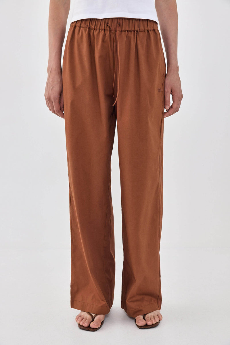 Poplin Wide Leg Pants