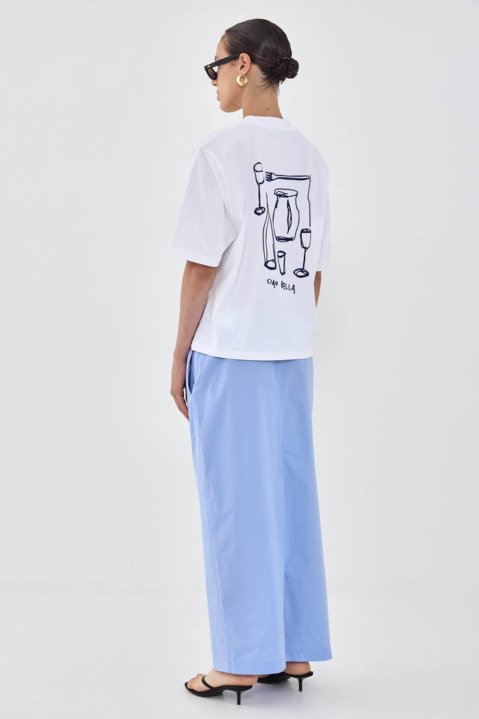 Poplin Gathered Maxi Skirt