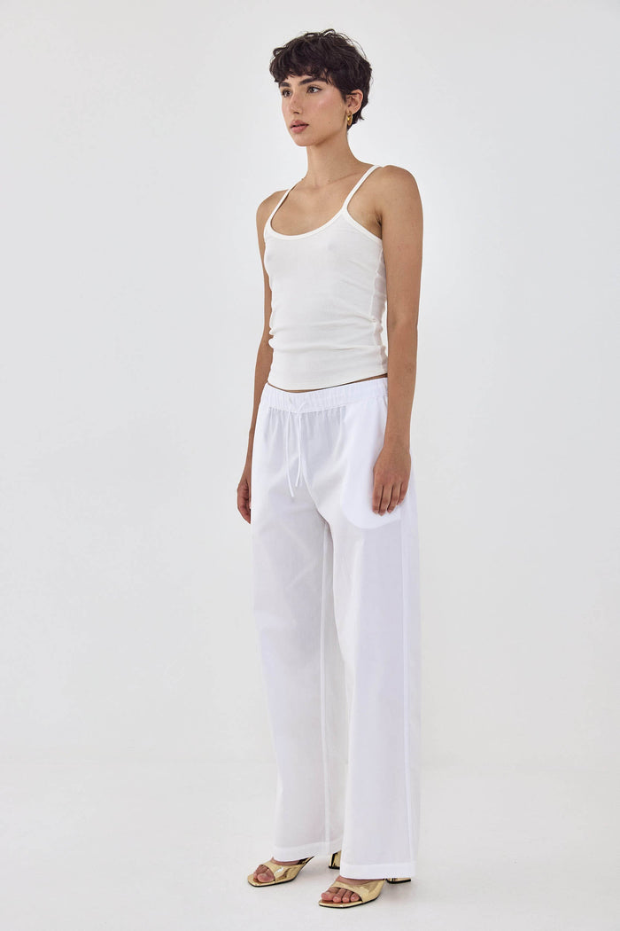 Poplin Wide Leg Pants