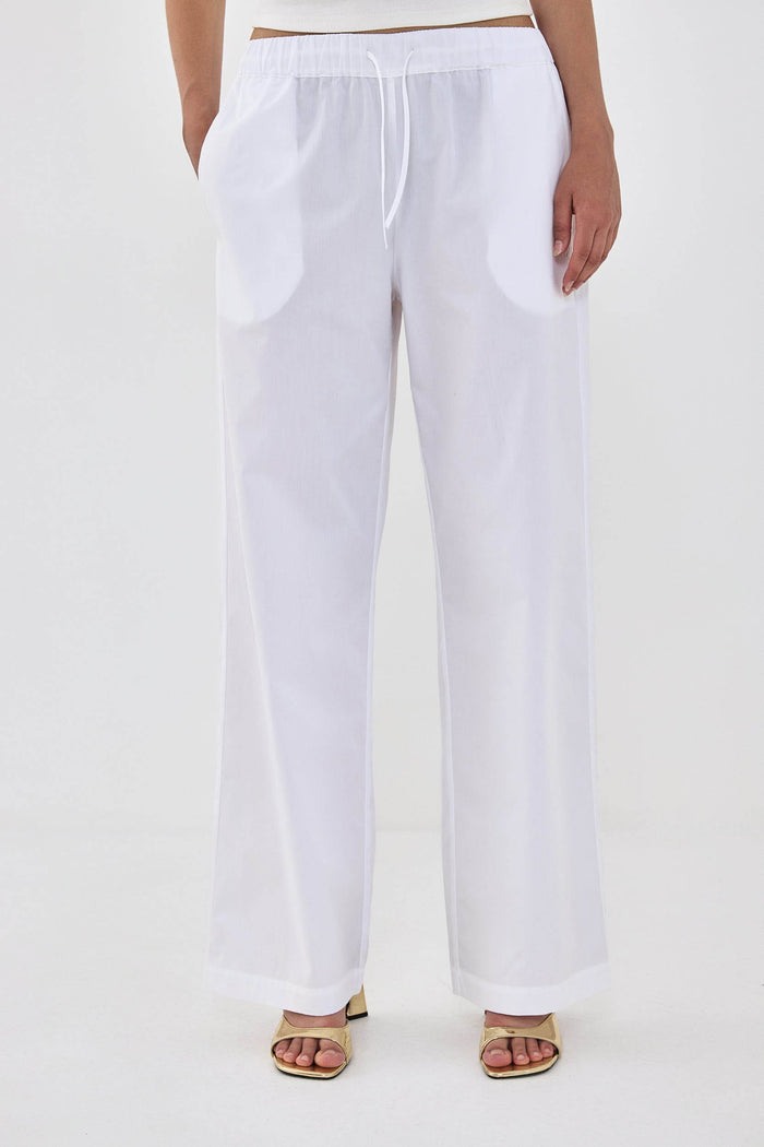 Poplin Wide Leg Pants